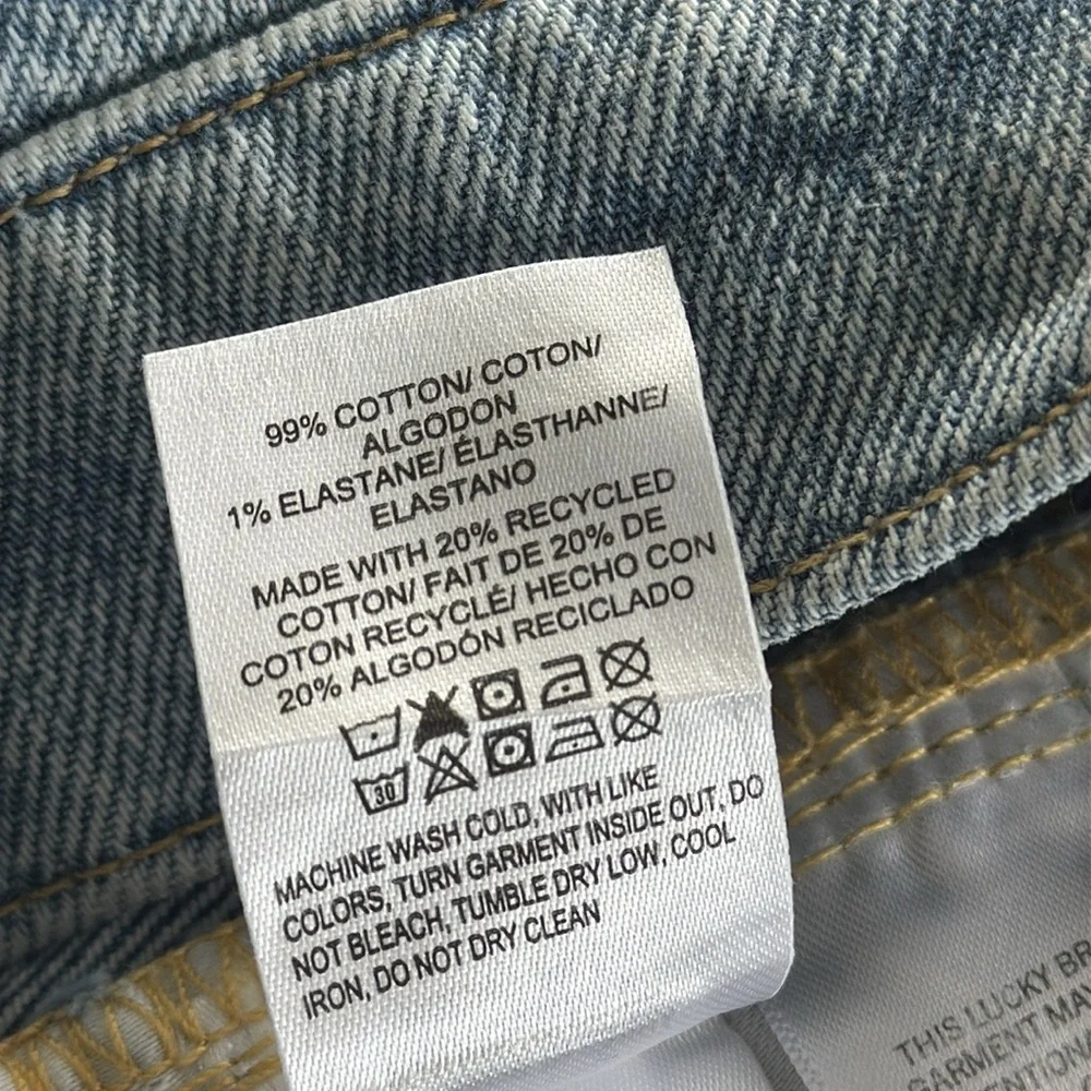 Lucky Brand Legend rhinestone 90s loose high rise crop light wash jeans size 25 - Picture 13 of 13